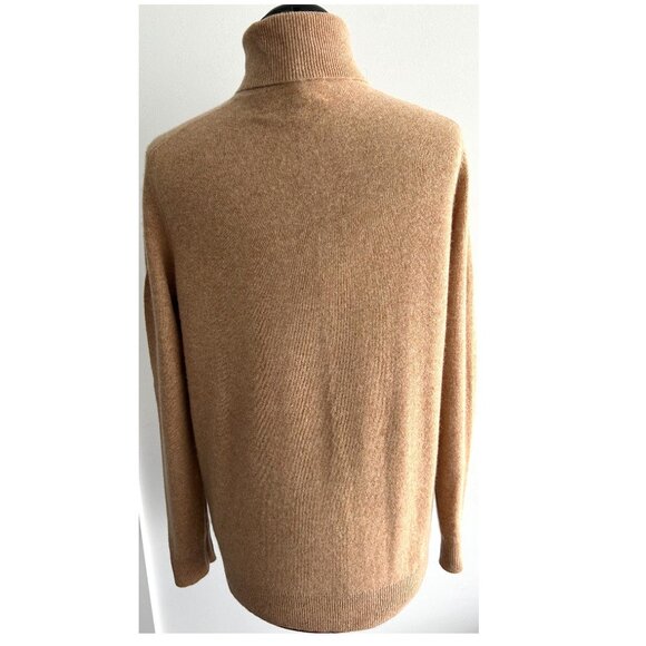 Hudson's Bay Camel Color Cashmere Turtle Neck Sweater Sz L - Picture 2 of 5